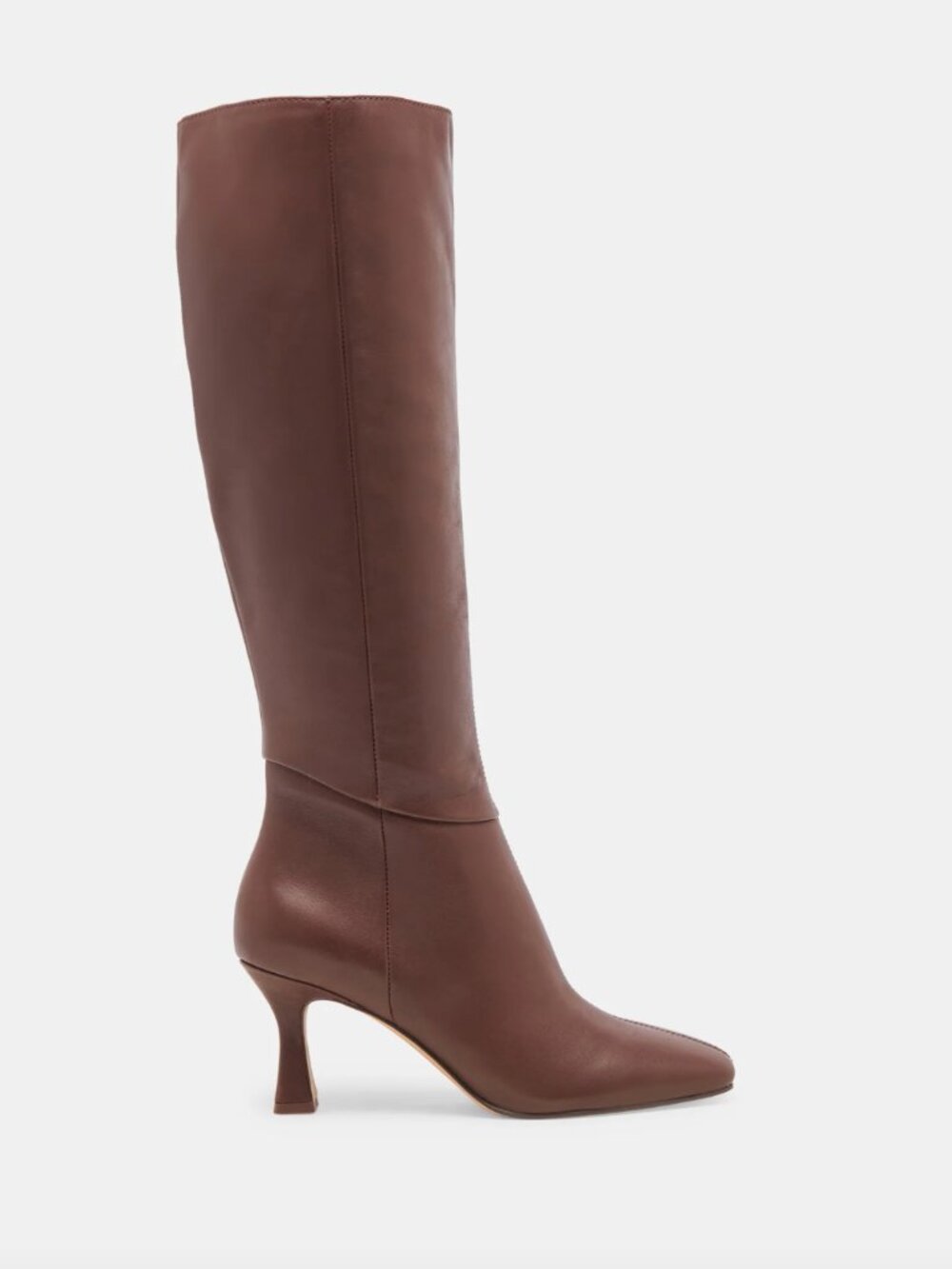 Dolce Vita Brown Knee-High Heeled Leather Boots